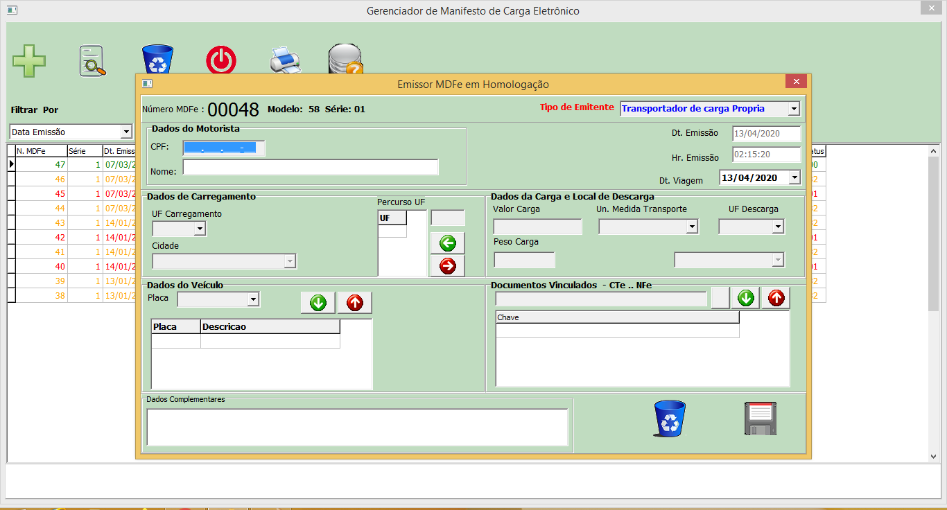 EMISSOR MDFe SYSCOMERCIO